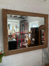 Load image into Gallery viewer, Larger Plain Natural Wood Framed Mirror