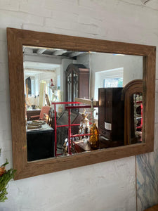 Larger Plain Natural Wood Framed Mirror