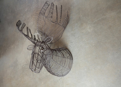 Eko Wire Moose Head- Rust_ 50 x 23 x 38cm