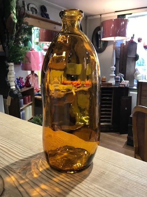 Simplicity Bottle Vase - amber