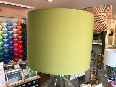 Olive Green Fabric Drum Lampshade