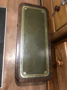 Coffee Table with Green Leather top