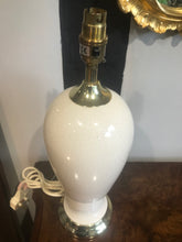 Load image into Gallery viewer, Ivory White and Gold Lamp