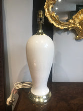 Load image into Gallery viewer, Ivory White and Gold Lamp