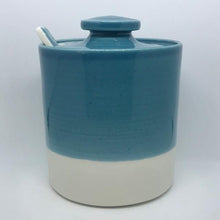 Load image into Gallery viewer, Hand Thrown Porcelain Marmalade/Mustard  Pot- Assorted Colours