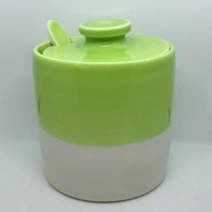 Hand Thrown Porcelain Marmalade/Mustard  Pot- Assorted Colours