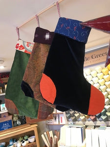 Recycled Kimono Christmas Stockings